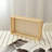 Rectangular Wooden Bamboo Serving Tray With Handles, Handwoven Rattan Decorative Display Serving Platters, Guest Towel Napkin Holder For Dining Bathroom Table Desktop (Rectangular Bamboo)