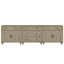 Buffet Corretta à 5 tiroirs et 4 portes, style bois veiné vintage, 257 cm (101 po), gris délavé-894514935