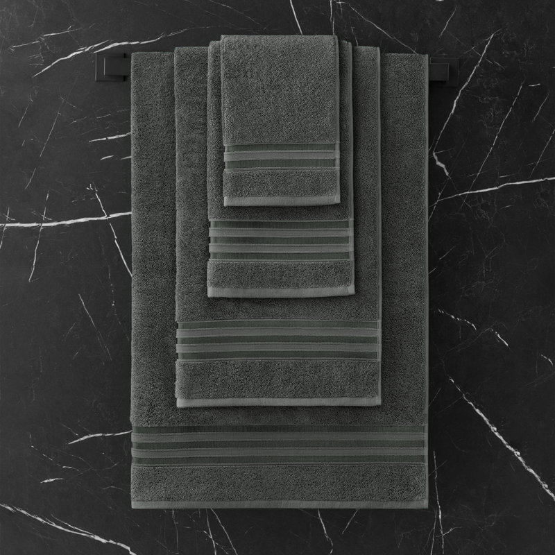 Arcadia Bath Sheet, Gray, Fingertip Towel - 1 Pack