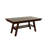 Transitional Rectangular Dark Walnut Table, With Open Shelf, Rubberwood Shelf Dining Constructed Of-1176982302