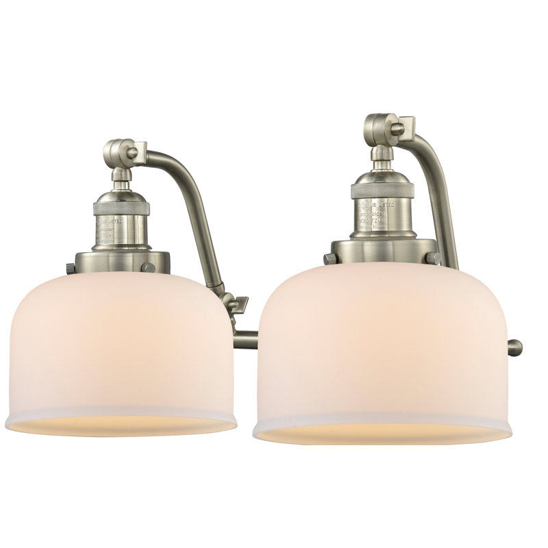 Bonomo 2 - Light Dimmable Vanity Light, Matte White Cased, 3 W LED Vintage Dimmable Bulb, Polished Chrome