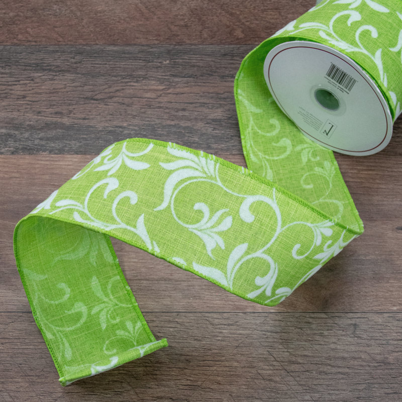 1'' Floral Plants & Flowers Ribbon