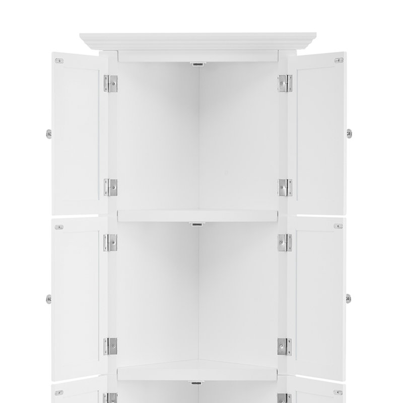 Armoire de coin décorative, Blanc