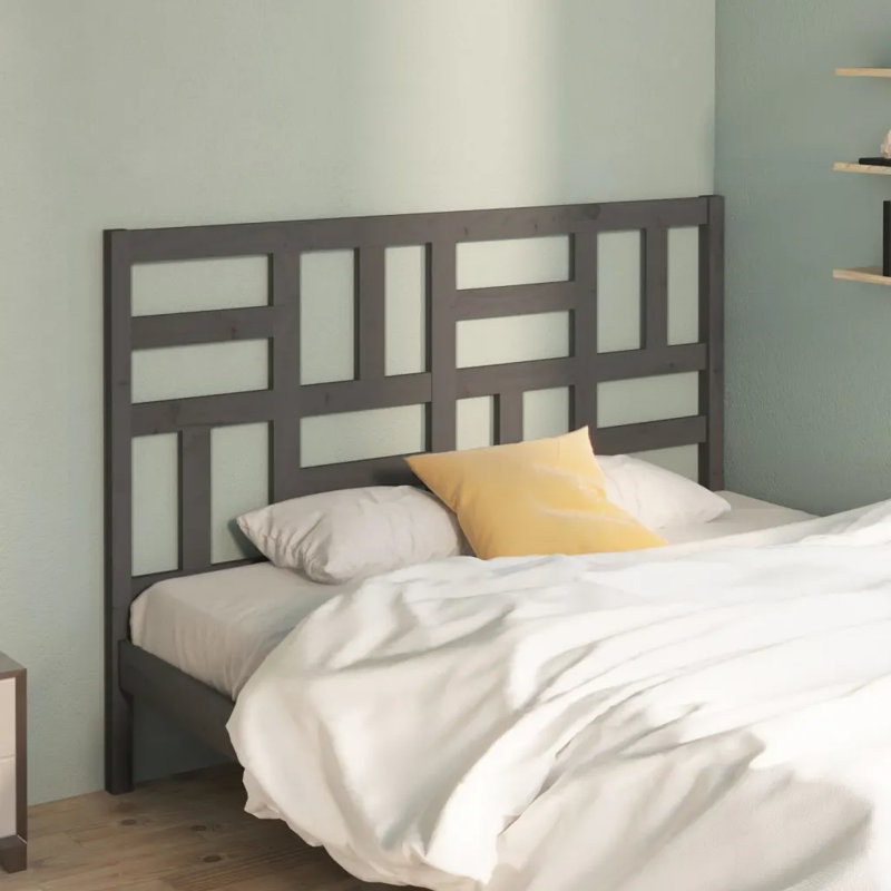 Kenai Solid Wood Headboard, Small Double (4'), Grey