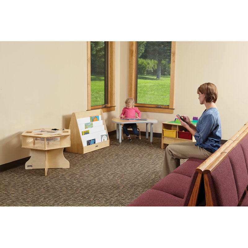 Natural Wood Six-Sided Science Activity Table
