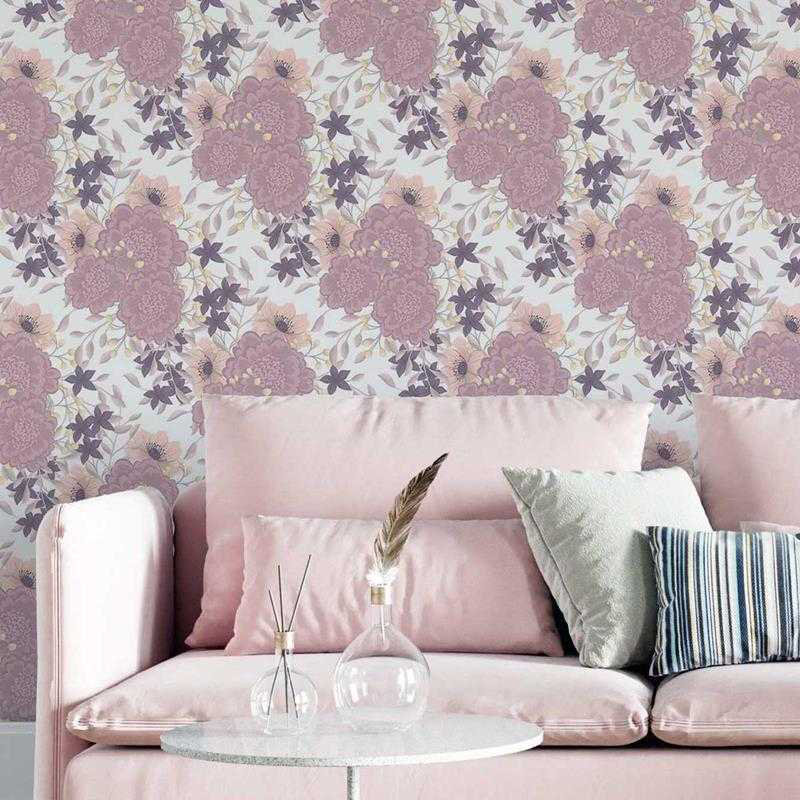 Rouleau de papier peint adhésif lisse L 126 po x l 24 po Ajeem