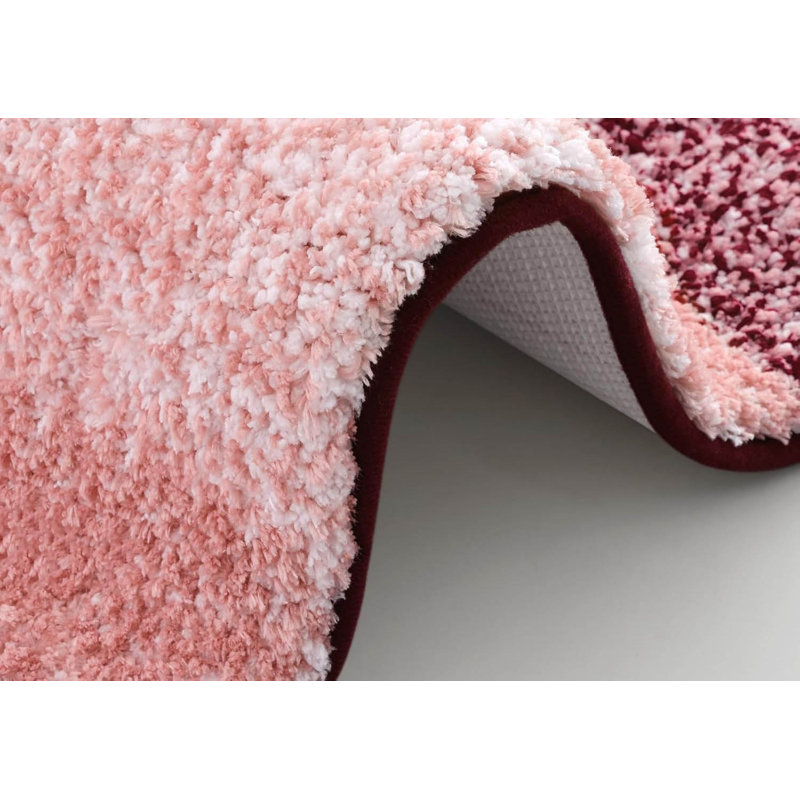 Microfiber Bath Mat, Non-Slipabsorbent Bathroom Mat, Single - 90cm L x 3cm W, Red