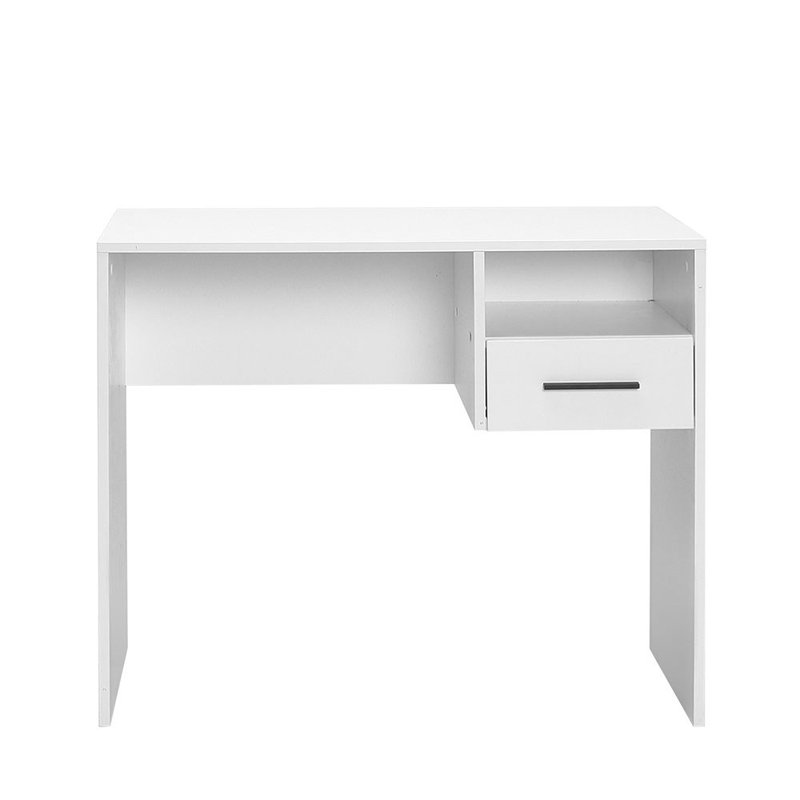 Bureau d'étude moderne, blanc, 35,4 po x 29,5 po x 20,5 po | 100% panneau de particules enduit de mélamine, épaisseur: 0,6 pouce | Conception élégante pour les bureaux à domicile et les espaces d'étude, les meubles peu encombrants et élégants