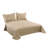 Marina Decoration Home Bedroom Pinsonic Bedding Coverlet Bedspread Ultra Soft 3 Piece Summer Embossed Solid Quilt Set with 2 Shams, Taupe Color Queen/Full Size-839894619-839894618