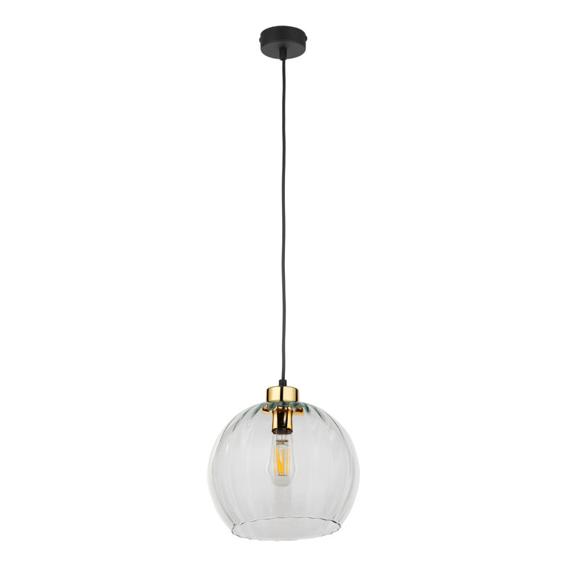 Devi 1 - Light Stainless Steel Ball Pendant, Transparent