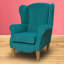 81cm Wide Tufted Wingback Chair