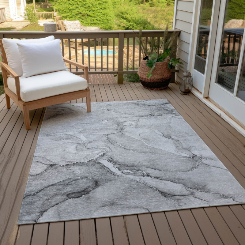 Wellsboro Indoor/Outdoor Area Rug with Non-Slip Backing, Rectangle 8' x 10'