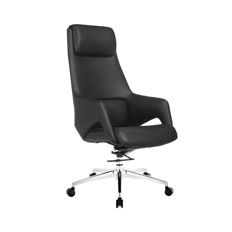Task Chair with Headrest, Black