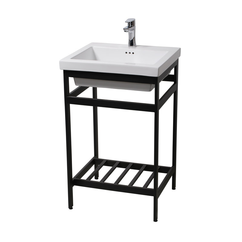 Ensemble de meuble-lavabo simple 21 po Arverne, Noir