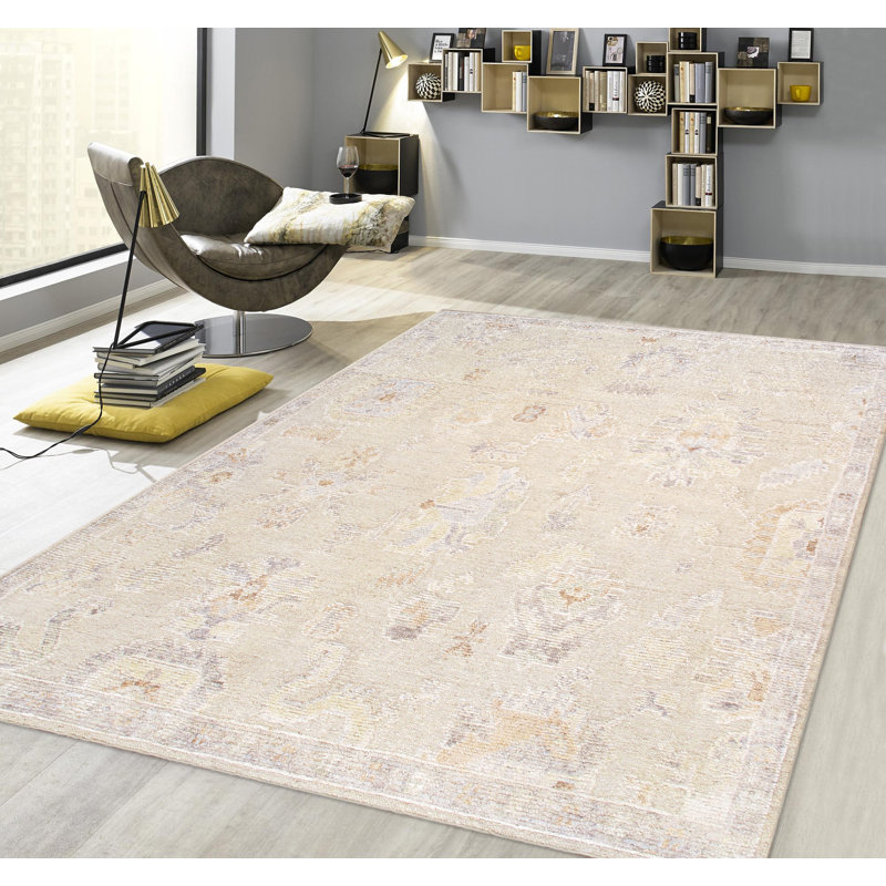 Oushak Hand Knotted Wool Oriental Rug