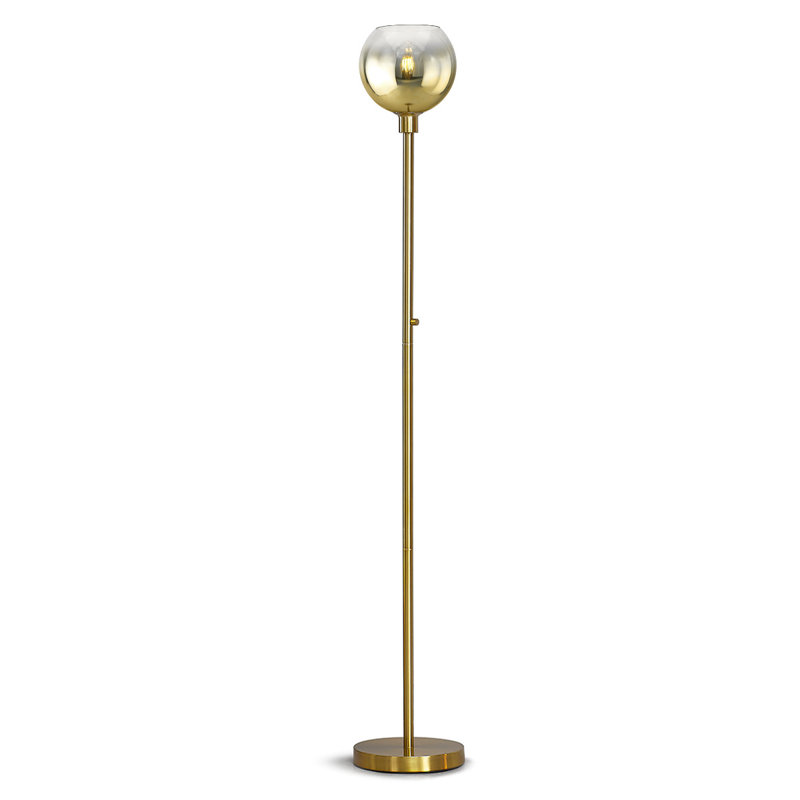 Eveana 71'' Torchiere Floor Lamp, Brushed Brass