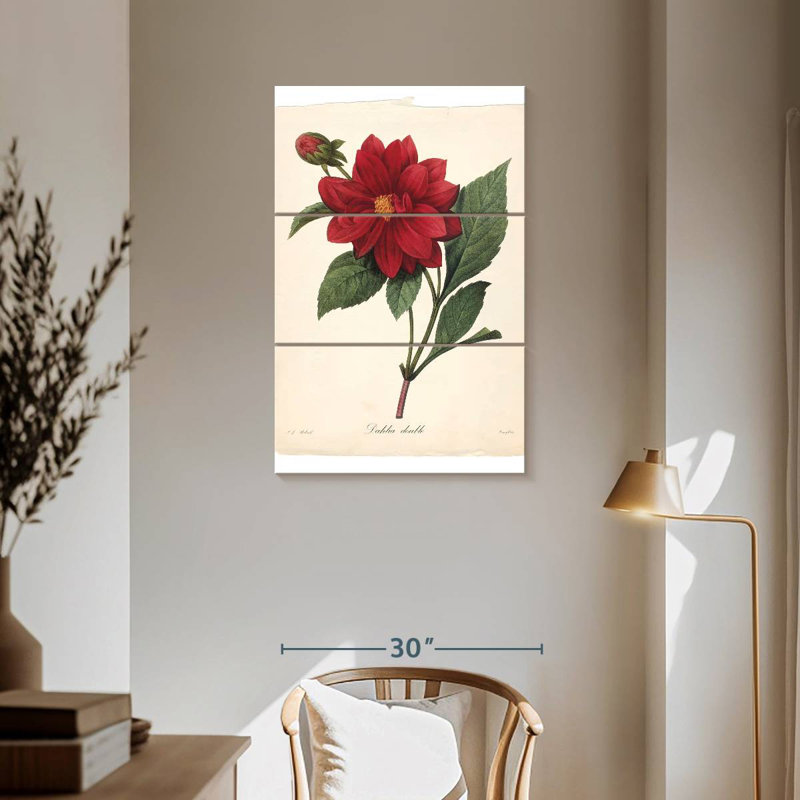 Harnek Red Botanical II, H 57 po x l 36 po
