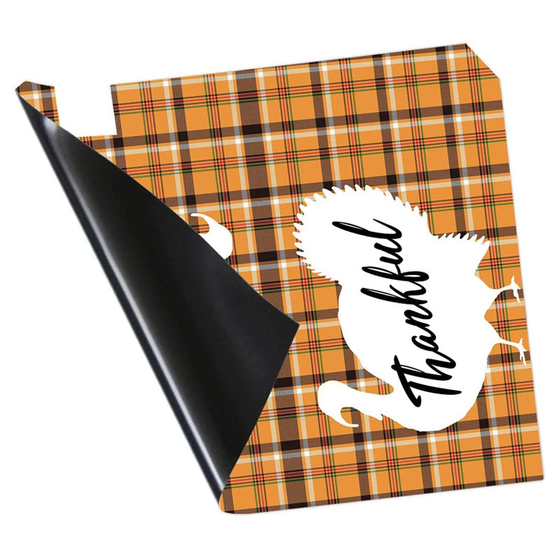 Couvercle de boîte aux lettres magnétique Thanksgiving Home, H 5 po x l 18 po, Orange / blanc / noir