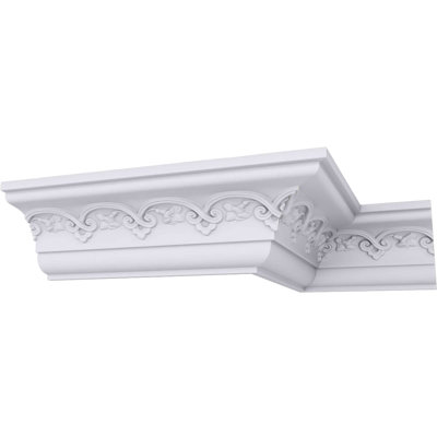 Moulure couronne H 3 3/8 po x P 3 1/2 po x F 4 7/8 po x L 94 1/2 po