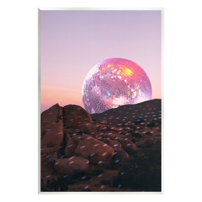 Surreal Disco Landscape Wall Plaque Art by Lil' Rue