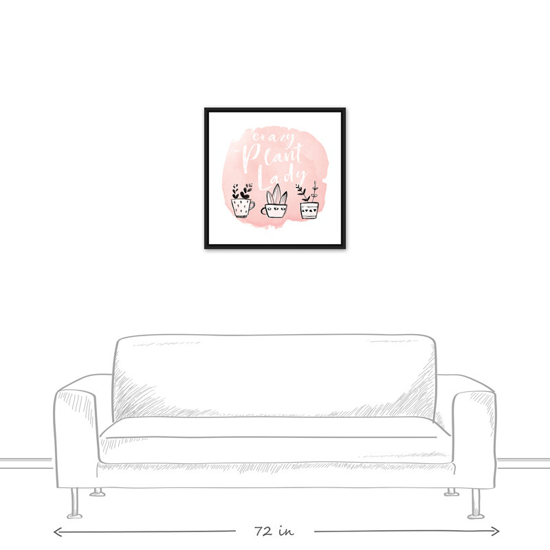 Crazy Plant Lady, reproduction d'art sur toile, L 17,75 po x H 17,75 po
