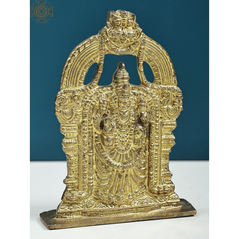 6" Devi Padmavati Brass Statue – Handmade Hindu Goddess Sculpture for Home Altar, Sacred Space & Prosperity Décor