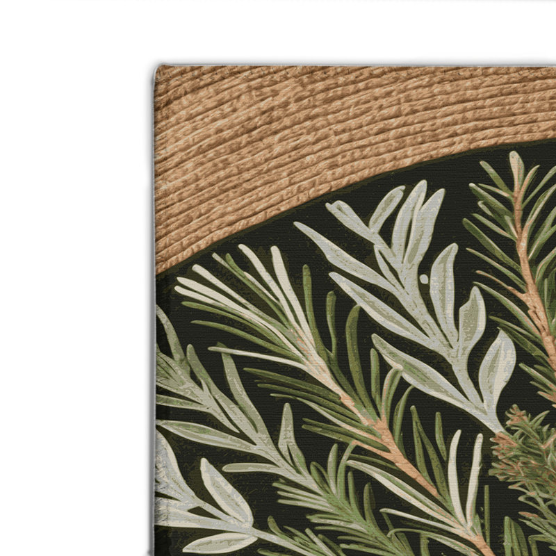 Tapis d'intérieur et d'extérieur brun Botanical, Rectangulaire 8 pi x 10 pi