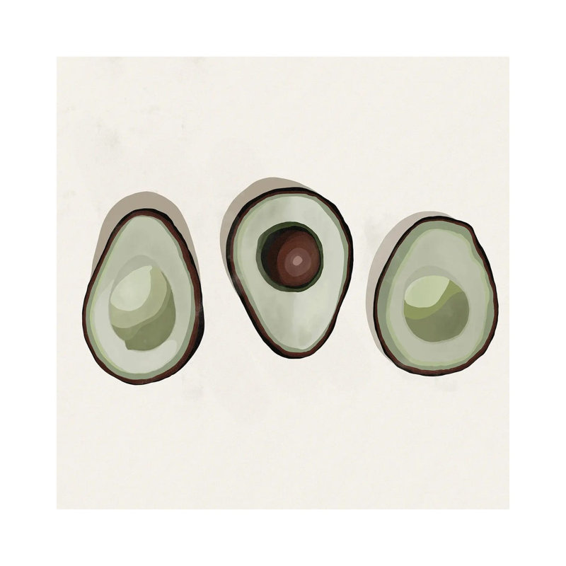 Avocados by Bria Nicole - Print on Canvas, Wrapped Canvas, 66.04 cm H x 66.04 cm W x 1.91 cm D
