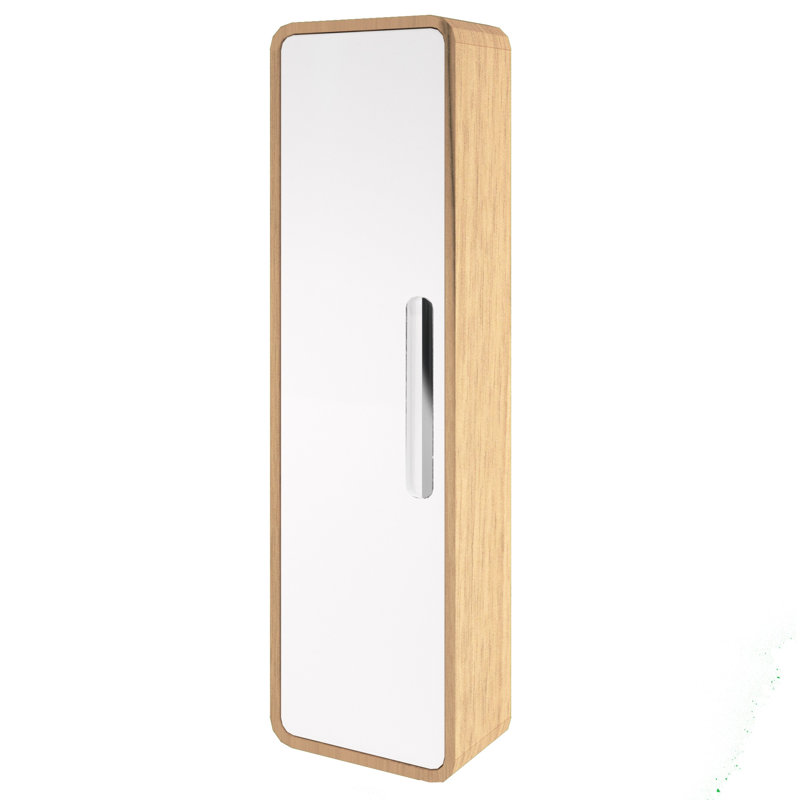Manzanita Tall Bathroom Cabinet, Left, Grey