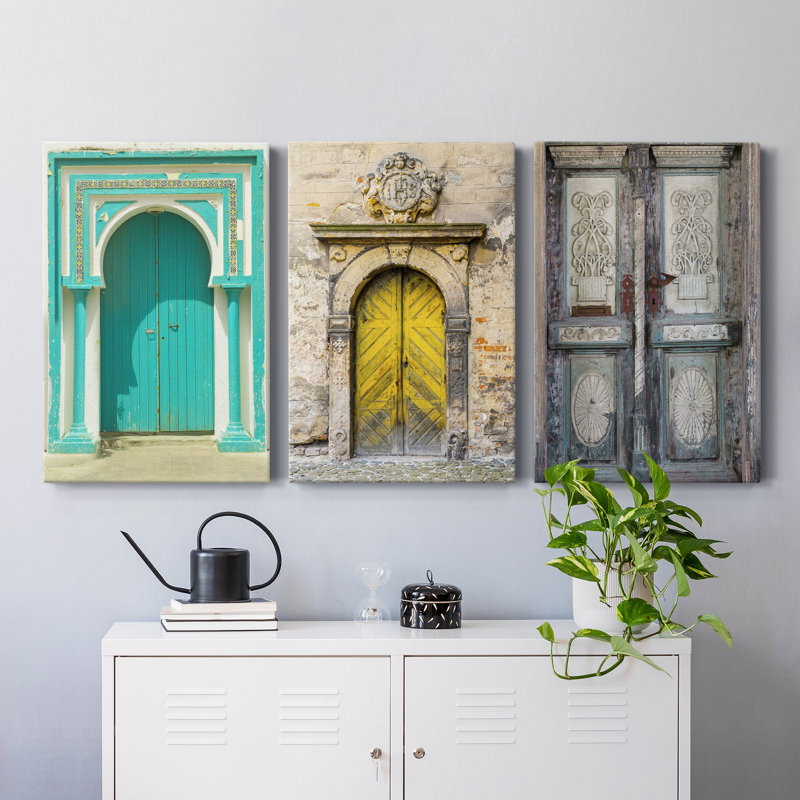 Porte baltique - ensemble de 3 impressions sur toile tendue, H 12 po x l 24 po x P 1 po