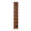 Bibliothèque d'angle à 8 niveaux, grande bibliothèque étroite brune pour les petits espaces, étagère de rangement moderne pour le salon, la chambre à coucher ou le bureau-1823867883