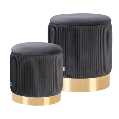 OTTOMAN WITH STORAGE SET OF 2