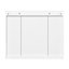 Armoire murale blanche avec miroir et 4 tablettes