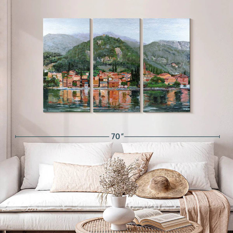 Gillard Varenna, lac de Côme, Italie, H 32 po x l 50 po