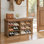 Banc de rangement pour 12 paires de chaussures avec coussin