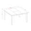 L'ensemble de salle à manger 6 pièces contient une table de salle à manger carrée avec rallonge papillon et 4 chaises de cuisine avec banc, 54 x 54 pouces, cappuccino