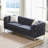 82.5-Inch Deluxe Velvet Sofa With Chesterfield Tufted Buttons, 2 Pillows, And Metal Feet For Elegant Living-818934303-818934498-818934302