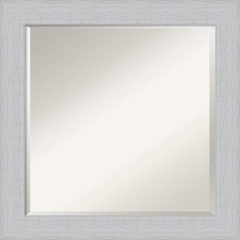 Miroir mural en bois blanc, 32,25 po x 26,25 po