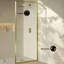 Pierre 34 x 76 encadré fixe 3/8 po (10 mm) Porte de douche en verre trempé transparent avec cadre-113107497