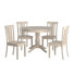 Alexa-Mae 4 - Person Solid Wood Top Pedestal Dining Set