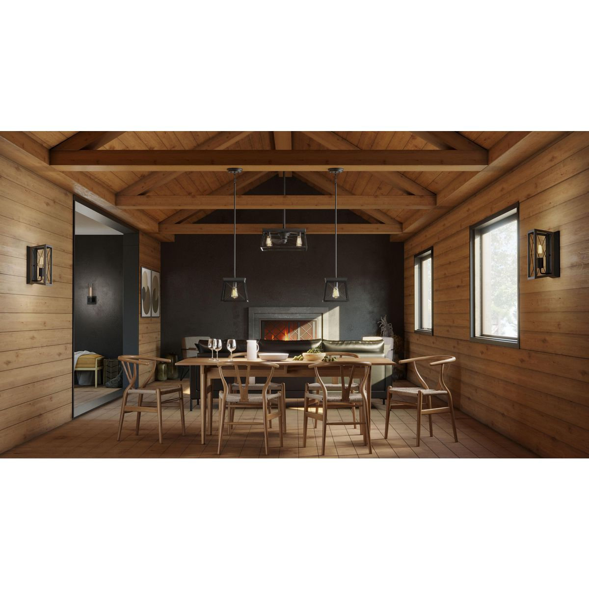 Soleil Single Light Dimmable Pendant, Matte Black