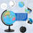 13" Tabletop World Globe Desk Decoration, 360° Horizontal Rotation with Clear Text Markings