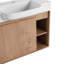 Meuble-lavabo mural 28 po avec lavabo en céramique blanche et porte à fermeture en douceur, emballage KD