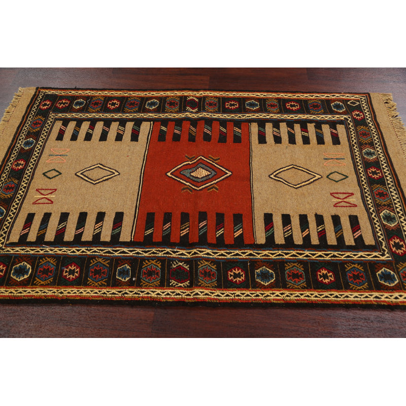 One-of-a-Kind 3'6" X 5'9" New Age Wool Area Rug in