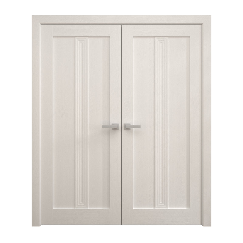Portes doubles intérieures intérieures | Ego 5006 | Cadre de panneau intérieur en bois massif | Portes modernes pour placard
