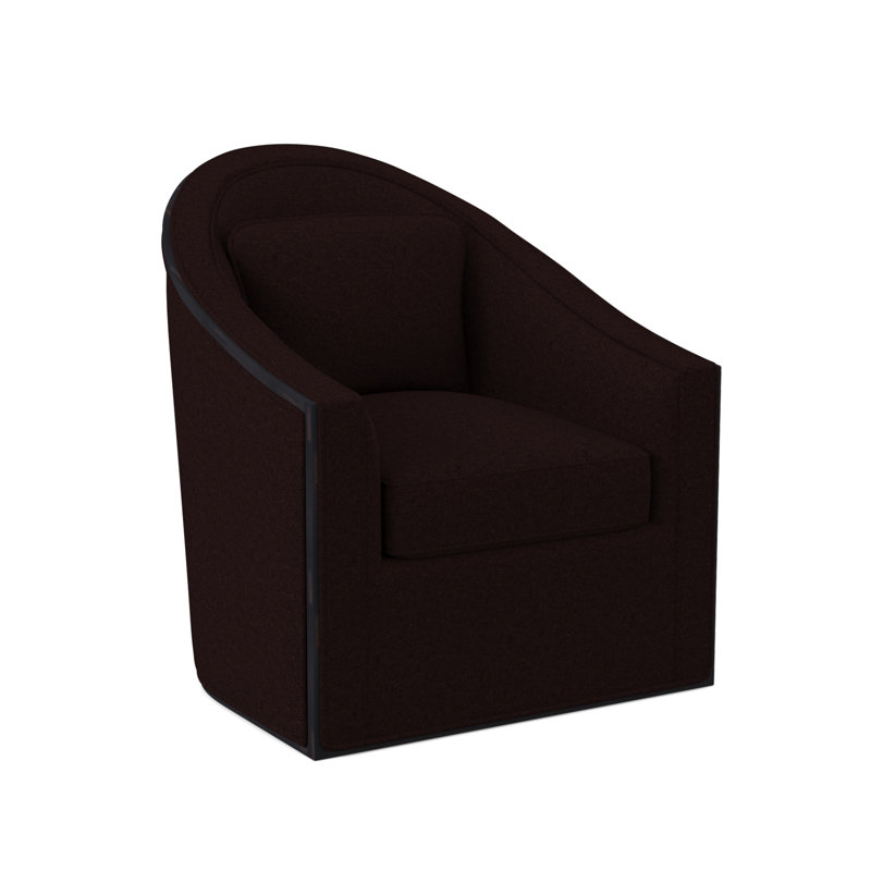 Fauteuil pivotant Academy, Ébène rétro, Mélange de polyester acajou Margaret