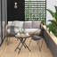 Htoo Round Metal Folding Outdoor Side Table , 46cm cm W 46cm cm D-1681135660