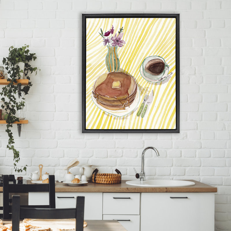 Cadre flottant pour table de petit-déjeuner Pancake, H 31 po x l 25 po, Cadre flottant noir de jais