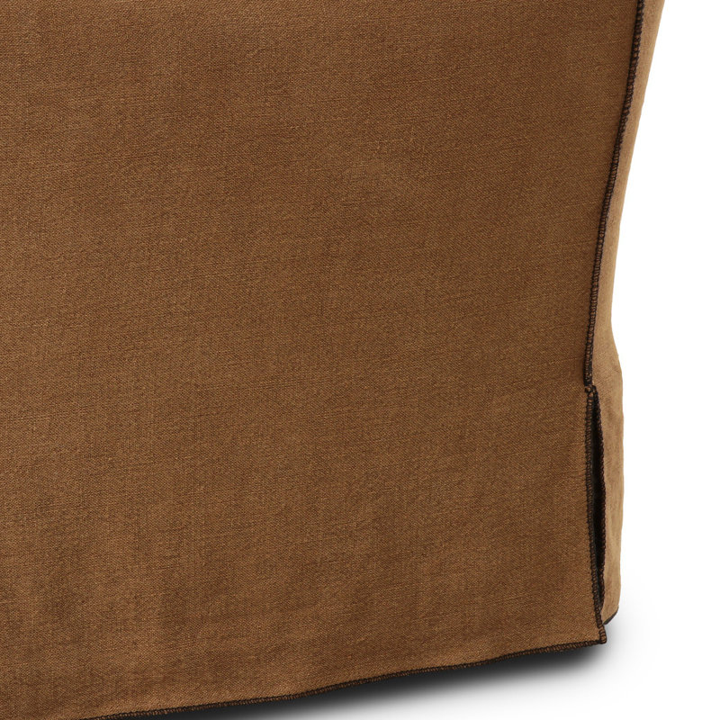 Devon Slipcover Swivel Chair-Broadway Dune, Broadway Gilt