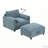 Chenille Armchair With Ottoman-541482797